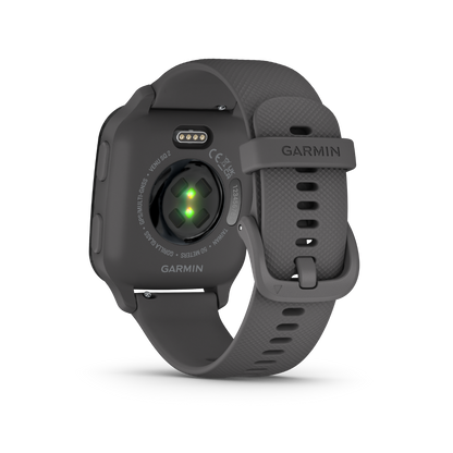 Garmin Venu Sq 2: bisel de aluminio color pizarra con caja gris oscuro y correa de silicona (010-02701-00)