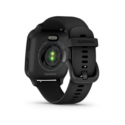 Garmin Venu Sq 2 – Music Edition Slate Aluminum Bezel with Black Case and Silicone Band (010-02700-00)