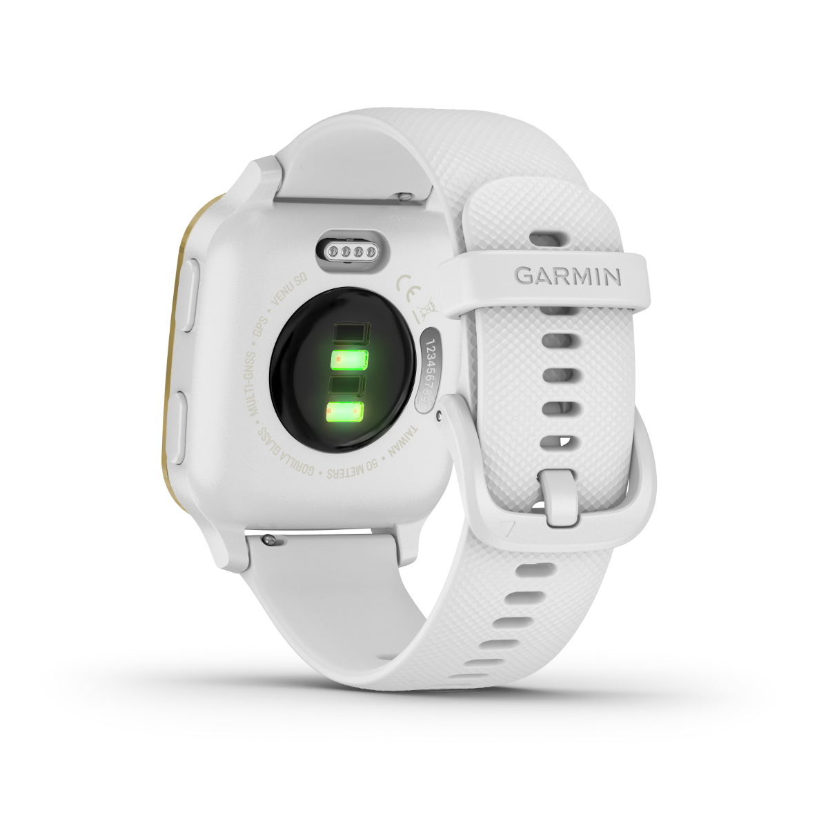 Garmin Venu Sq, White with Light Gold Bezel (010-02427-01)