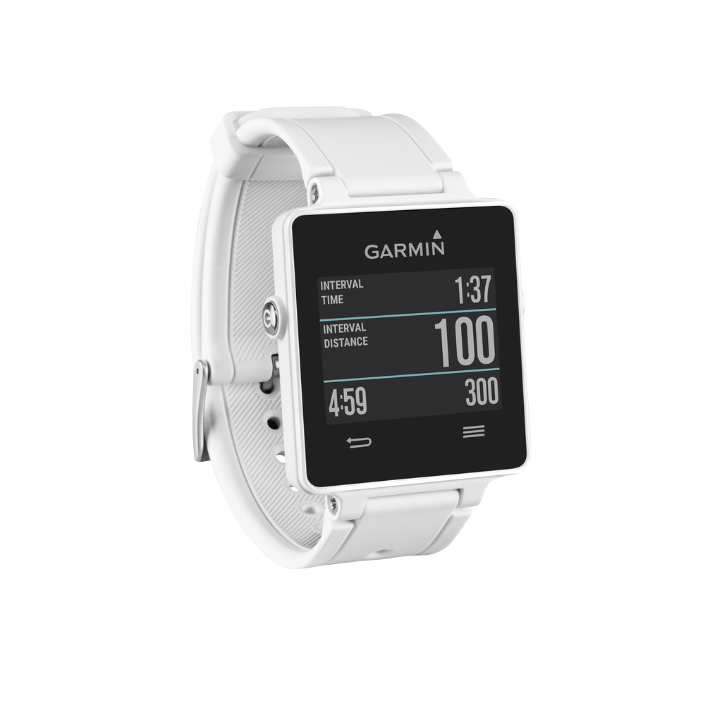 Reloj inteligente Garmin Vivoactive, blanco, con GPS (reacondicionado certificado por Garmin)