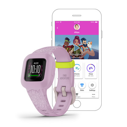 Garmin vivofit jr. 3 - Floral Lila 